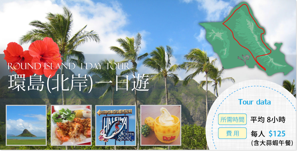 歐胡島行程 – 環島(北岸)一日遊